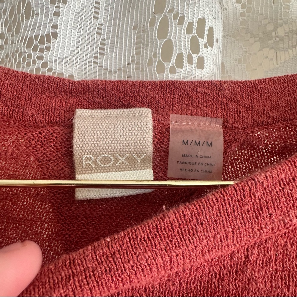 Roxy Burnt Orange Open Back Lightweight Sweater - image 4